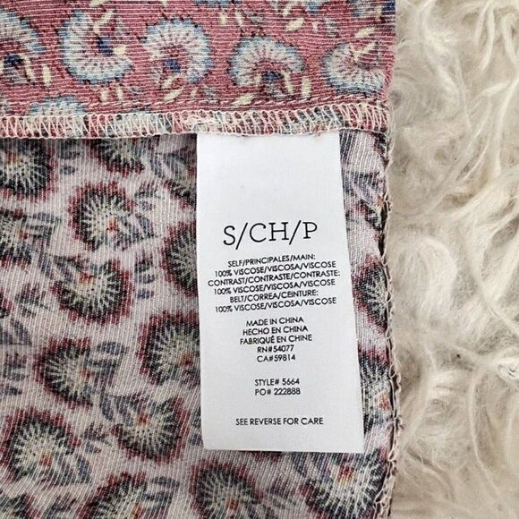 CAbi Womens Poet Patchwork Open Front Waist Tie Kimono Jacket Dress Boho Small - Picture 10 of 10